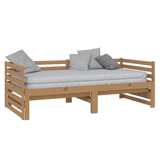 Veras Solid Pinewood Pull-Out Single Day Bed In Honey Brown_3