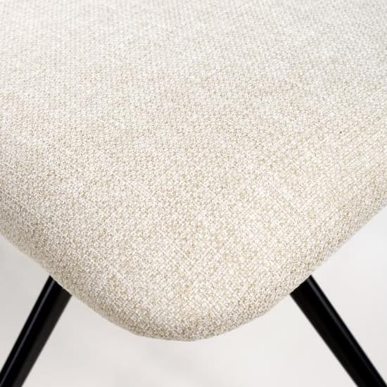 Vercelli Swivel Natural Fabric Dining Chairs In Pair_7