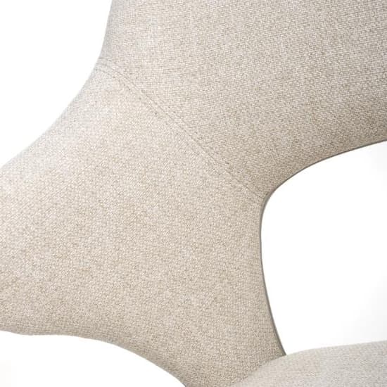 Vercelli Swivel Natural Fabric Dining Chairs In Pair_8