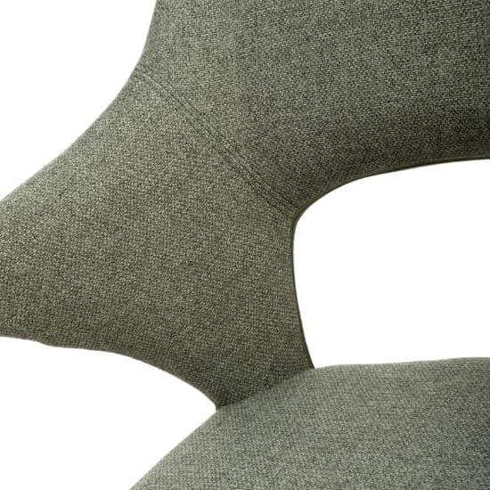 Vercelli Swivel Sage Fabric Dining Chairs In Pair_7