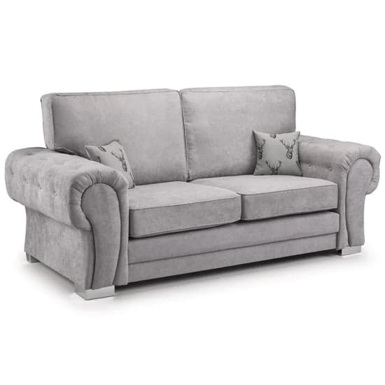 Verna Fullback Fabric 3 Seater Sofa In Grey_1