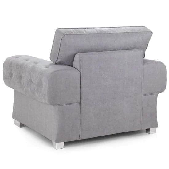 Verna Fullback Fabric Armchair In Grey_2