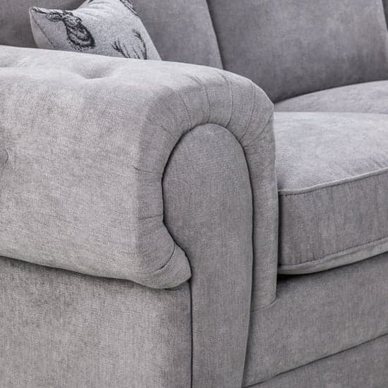 Verna Fullback Fabric Armchair In Grey_3
