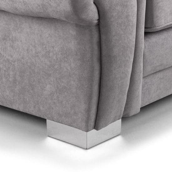 Verna Fullback Fabric Armchair In Grey_4