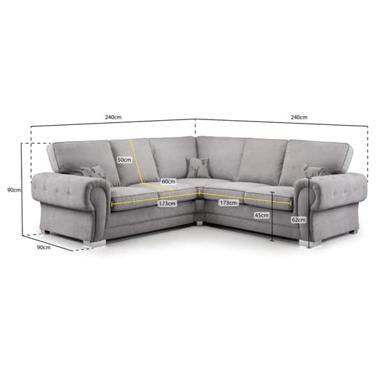 Verna Fullback Fabric Corner Sofa Large In Grey_6