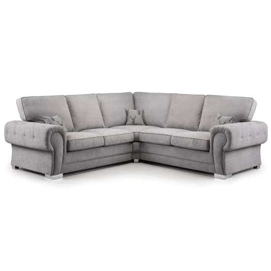 Verna Fullback Fabric Corner Sofa Large In Grey_1