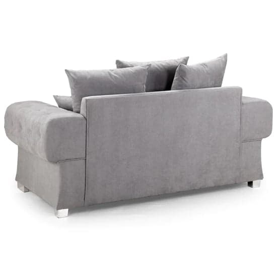 Verna Scatterback Fabric 2 Seater Sofa In Grey_2