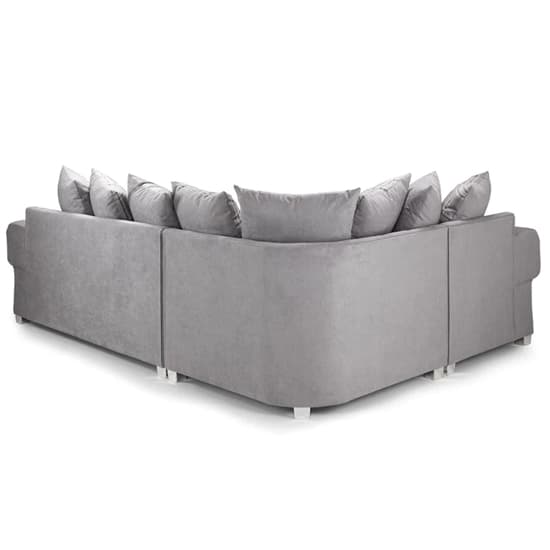 Verna Scatterback Fabric Corner Sofa Bed Left Hand In Grey_3