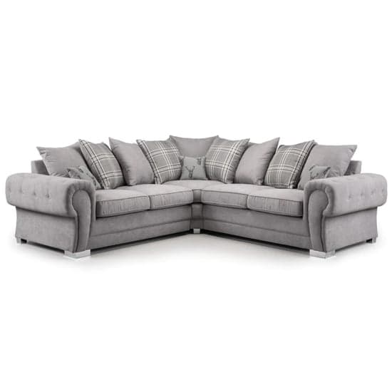 Verna Scatterback Fabric Corner Sofa Large In Grey_1