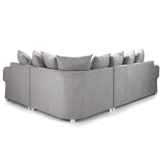 Verna Scatterback Fabric Corner Sofa Right Hand In Grey_2