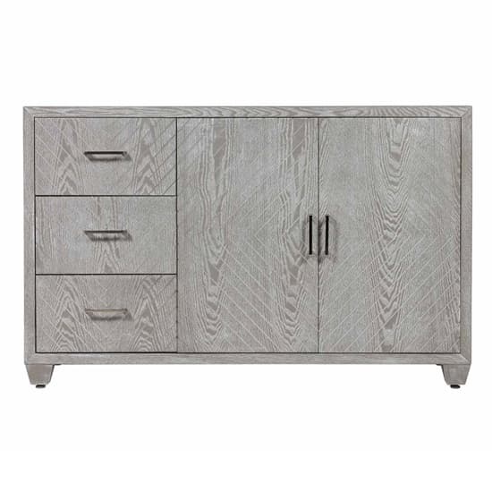 Vernal Wooden Sideboard With 2 Doors 3 Drawers In Grey Elm_6