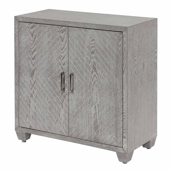 Vernal Wooden Sideboard With 2 Doors In Grey Elm Furniture in Fashion