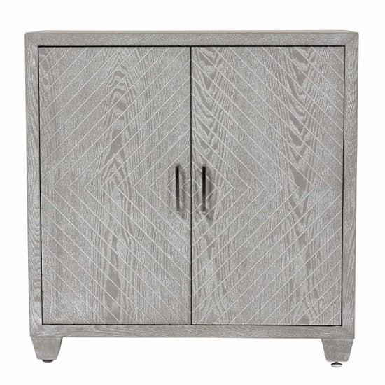 Vernal Wooden Sideboard With 2 Doors In Grey Elm Furniture in Fashion
