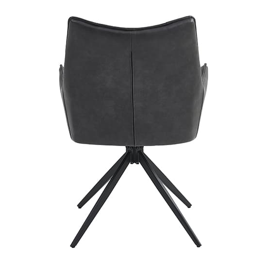 Vernon Charcoal Faux Leather Dining Armchairs In Pair_6
