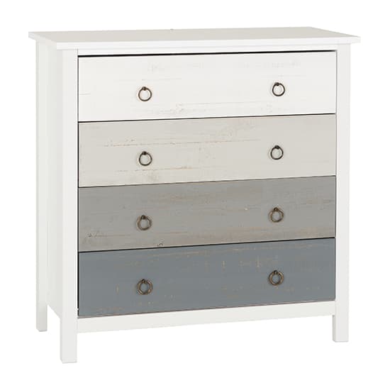 Verox Wooden Chest Of 4 Drawers In White And Grey_1