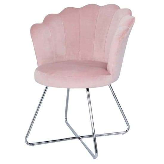 Vestal Fabric Accent Chair Ariel Shell Back In Pink_2