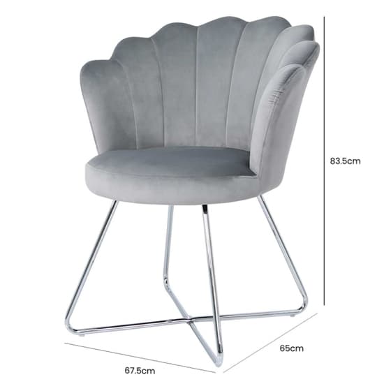 Vestal Fabric Accent Chair Ariel Shell Back In Silver_6