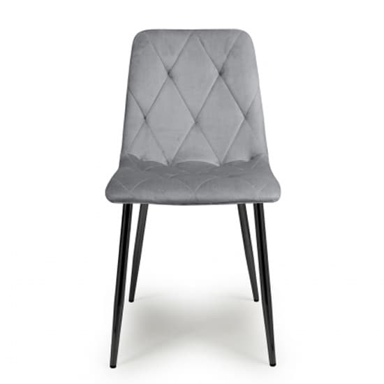 Vestal Grey Brushed Velvet Dining Chairs In Pair_3