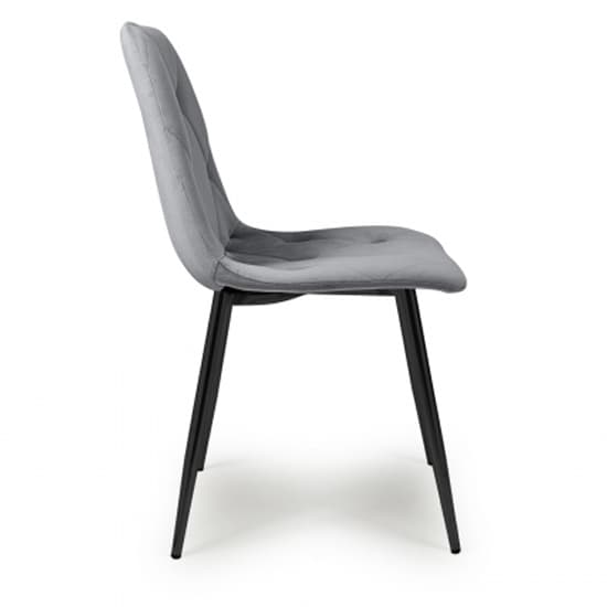 Vestal Grey Brushed Velvet Dining Chairs In Pair_4