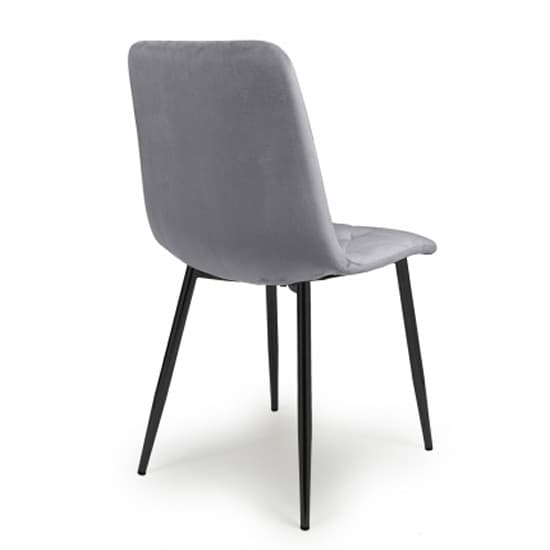 Vestal Grey Brushed Velvet Dining Chairs In Pair_5