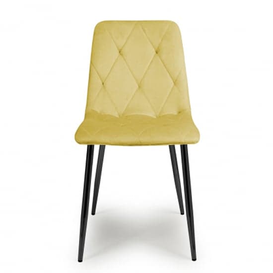 Vestal Mustard Brushed Velvet Dining Chairs In Pair_3