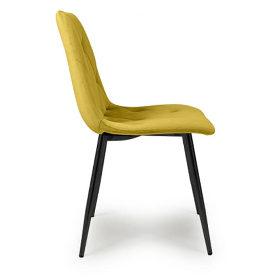 Vestal Mustard Brushed Velvet Dining Chairs In Pair_4