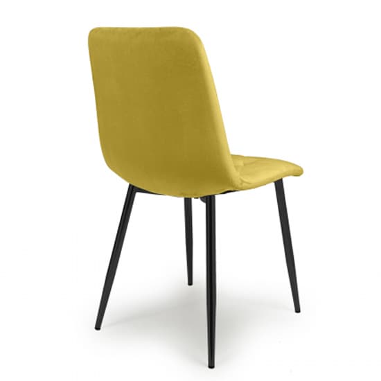 Vestal Mustard Brushed Velvet Dining Chairs In Pair_5