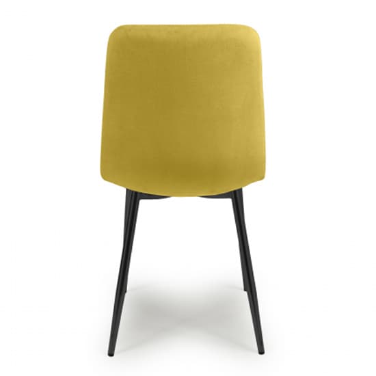 Vestal Mustard Brushed Velvet Dining Chairs In Pair_6