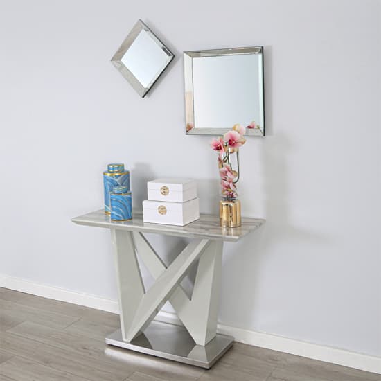 Vestal Wall Mirror Square Small In White Wooden Frame_3