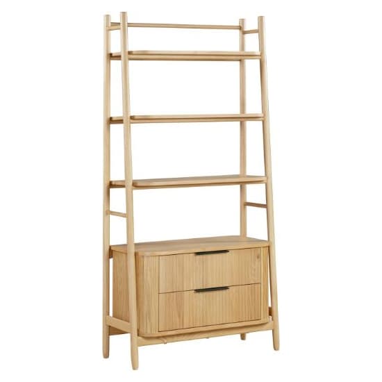 Vevey Wooden Bookcase With 3 Shelves In Natural Oak_2