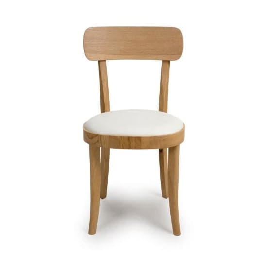 Vevey Wooden Dining Chair In Natural Oak With Padded Seat_2