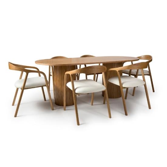 Vevey Wooden Dining Table Oval Large In Natural Oak_5
