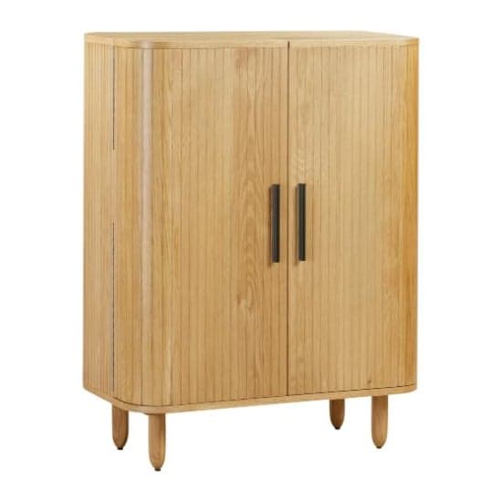Vevey Wooden Drinks Cabinet With 2 Doors In Natural Oak_2