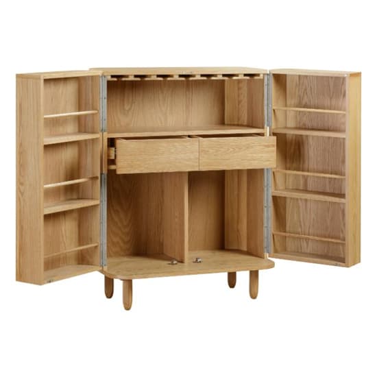 Vevey Wooden Drinks Cabinet With 2 Doors In Natural Oak_3