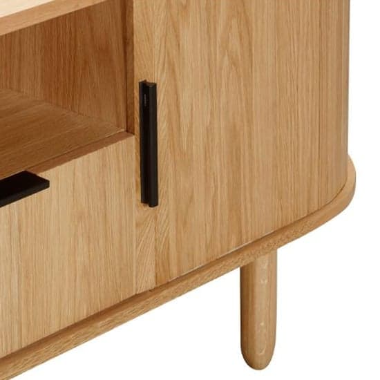 Vevey Wooden TV Stand With 2 Doors 1 Drawer In Natural Oak_3