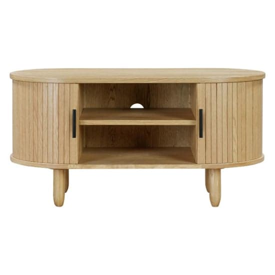 Vevey Wooden TV Stand With 2 Doors In Natural Oak_2