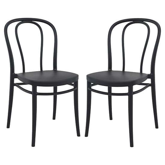 Victor Black Polypropylene Dining Chairs In Pair_1
