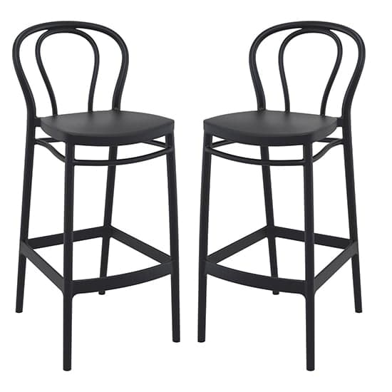 Victor Black Polypropylene With Glass Fiber Bar Chairs In Pair_1