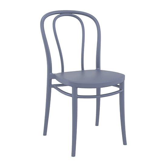 Victor Dark Grey Polypropylene Dining Chairs In Pair_2