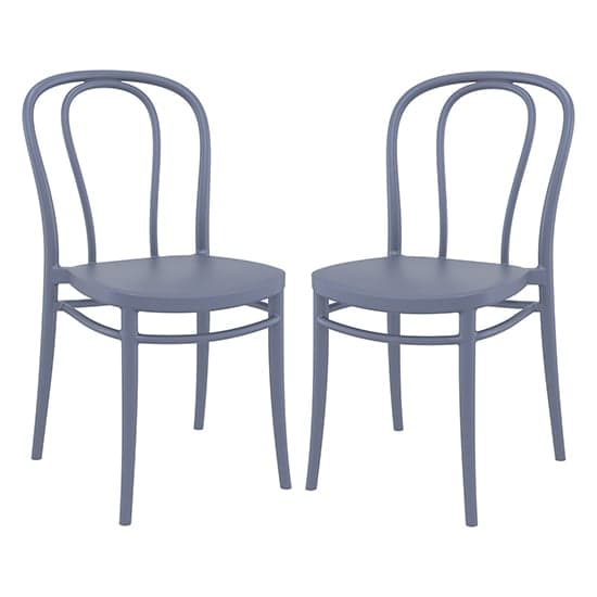 Victor Dark Grey Polypropylene Dining Chairs In Pair_1