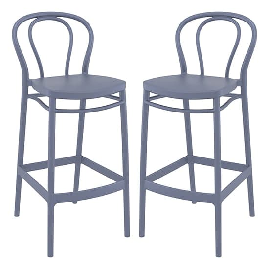 Victor Grey Polypropylene With Glass Fiber Bar Chairs In Pair_1