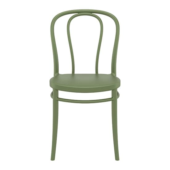 Victor Olive Green Polypropylene Dining Chairs In Pair_3