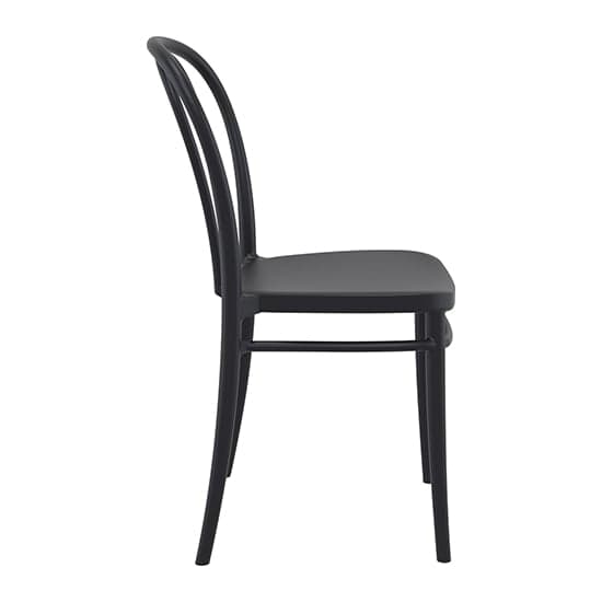 Victor Polypropylene With Glass Fiber Dining Chair In Black_3
