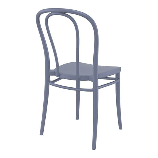 Victor Polypropylene With Glass Fiber Dining Chair In Dark Grey_4