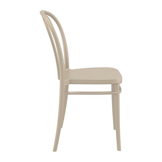 Victor Polypropylene With Glass Fiber Dining Chair In Taupe_3