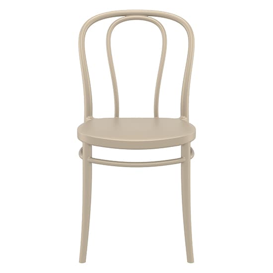 Victor Taupe Polypropylene Dining Chairs In Pair_3
