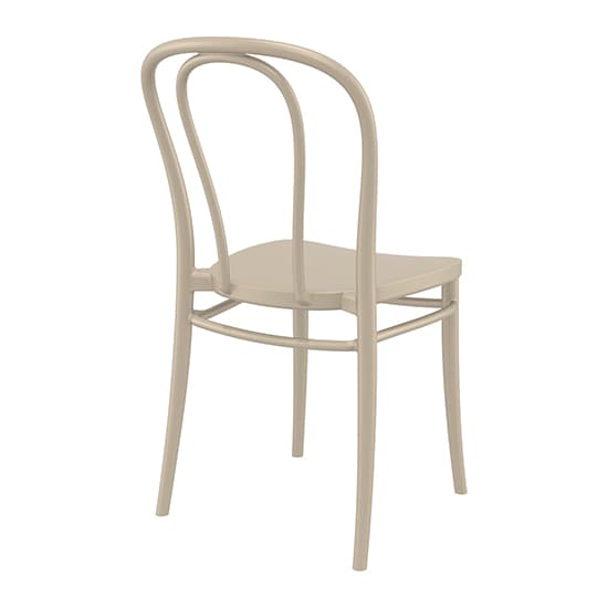 Victor Taupe Polypropylene Dining Chairs In Pair_5