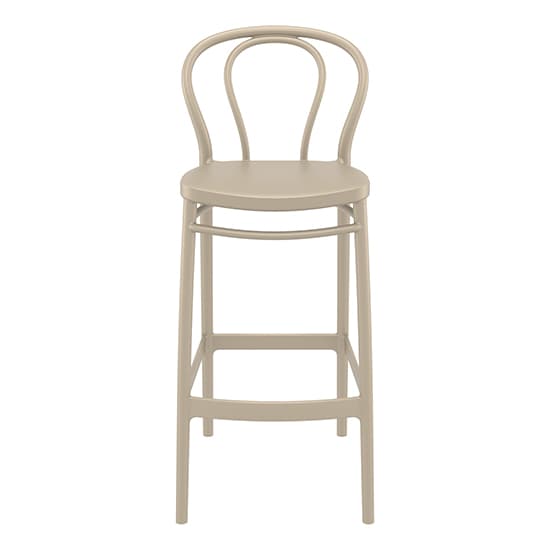 Victor Taupe Polypropylene With Glass Fiber Bar Chairs In Pair_3
