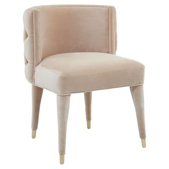 Vigap Upholstered Velvet Bedroom Chair In Beige Furniture in Fashion