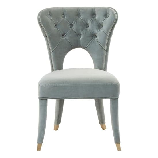 Vigap Upholstered Velvet Bedroom Chair In Blue_2
